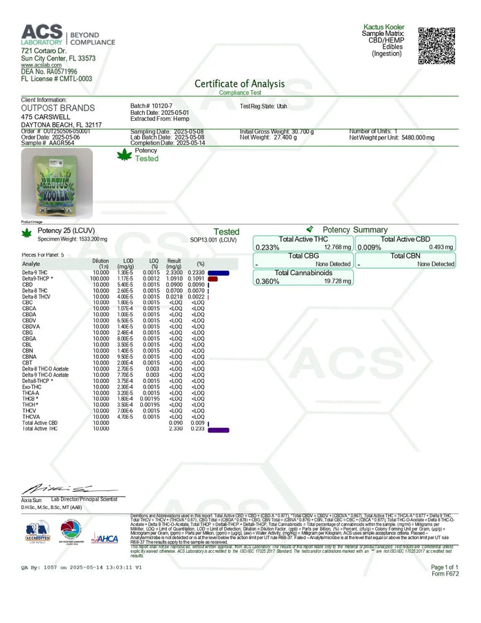 100mg Gummies | Kactus Kooler 