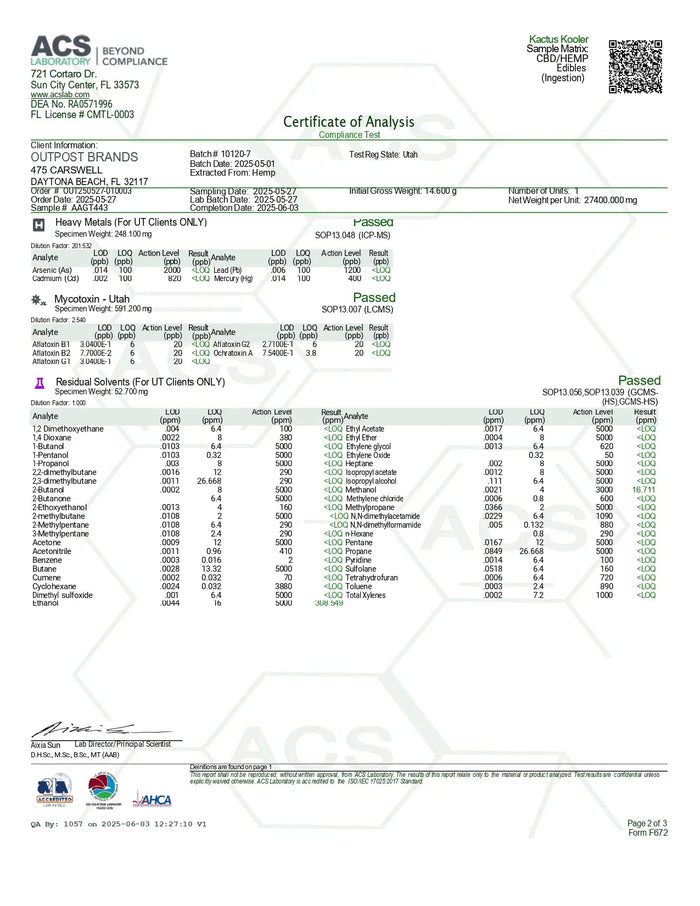100mg Gummies | Kactus Kooler 