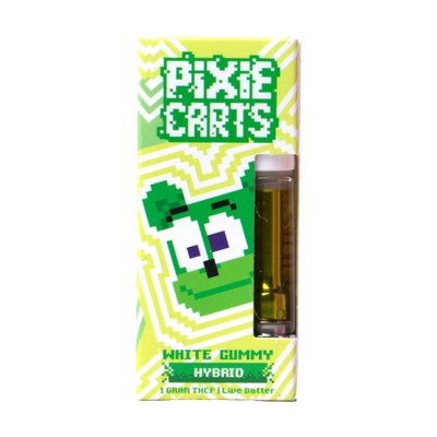 1G Pixie Carts Live Badder THCp Vape Cartridges | White Gummy 