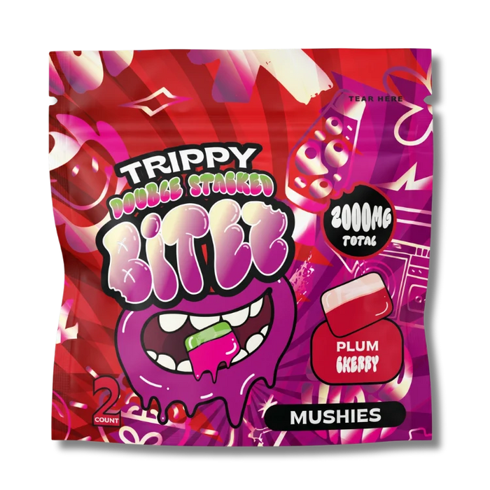 Trippy BITEZ Double-Stacked Mushies Gummies 
