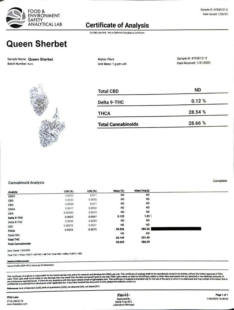 Queen Sherb THCa Flower Online | SuperGreens Premium