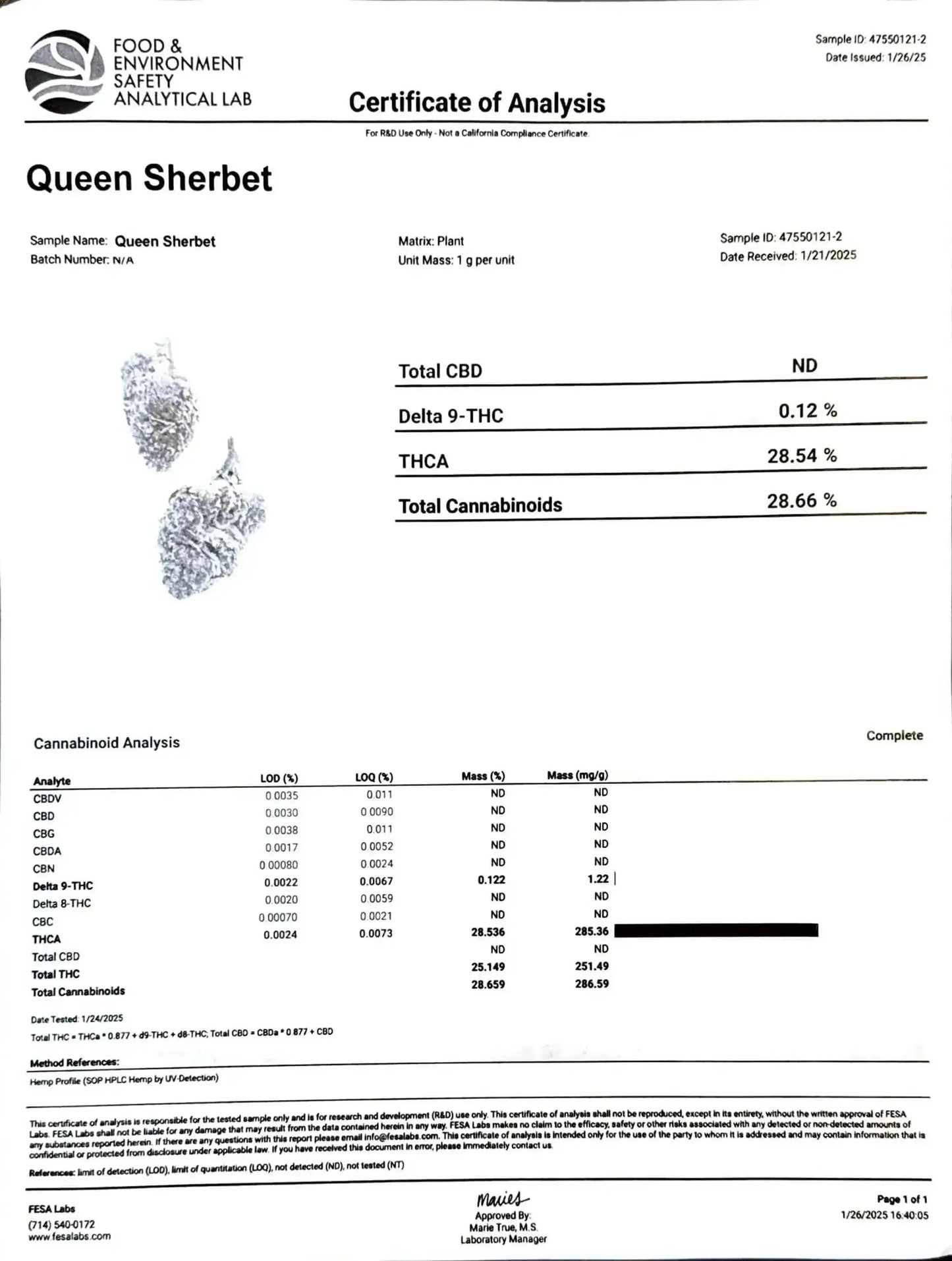 Queen Sherb THCa Flower supergreenshempco