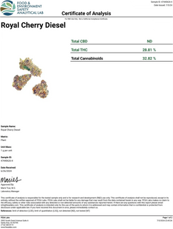 royal cherry diesel COA