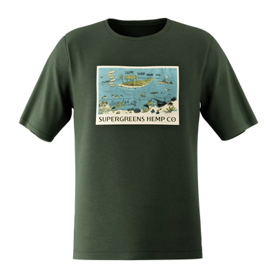 Super Greens Guam Postcard T-Shirt 