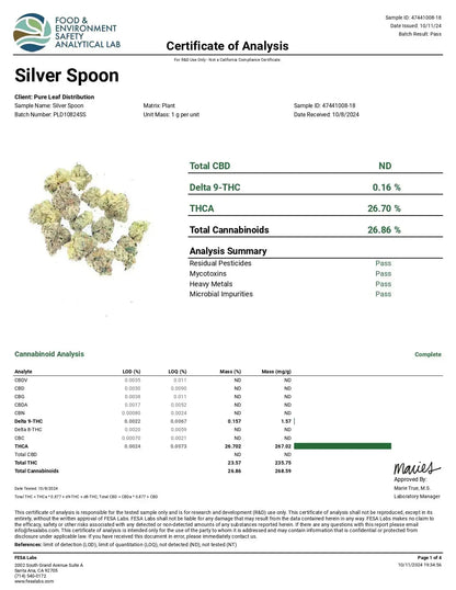 Silver Spoon THCa Flower supergreenshempco