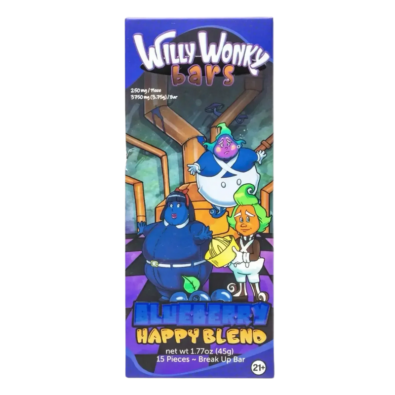 Willy Wonky Magic Mushroom Blend Chocolate Bar | Blueberry Willy Wonky