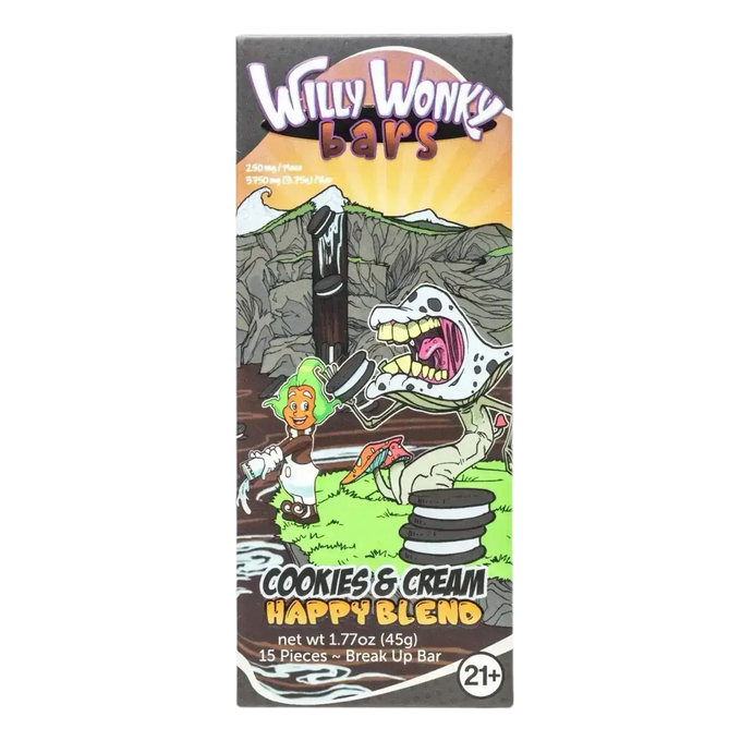 Willy Wonky Magic Mushroom Chocolate Bar | Cookies & Cream | 3.75G