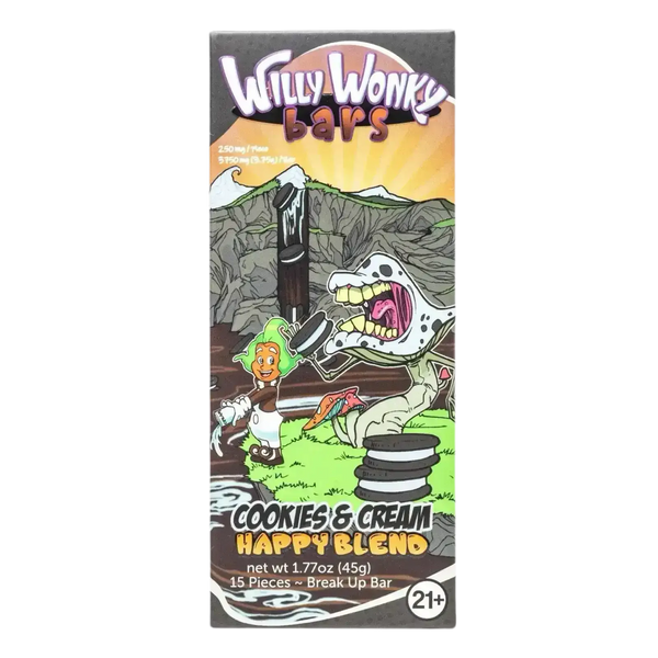Willy Wonky Magic Mushroom Blend Chocolate Bar | Cookies & Cream Willy Wonky