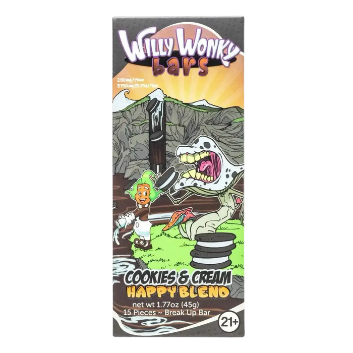 Willy Wonky Magic Mushroom Blend Chocolate Bar | Cookies & Cream Willy Wonky