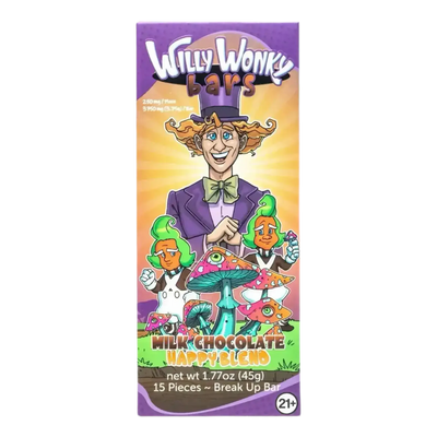 Willy Wonky Magic Mushroom Blend Chocolate Bar Milk Chocolate Willy Wonky