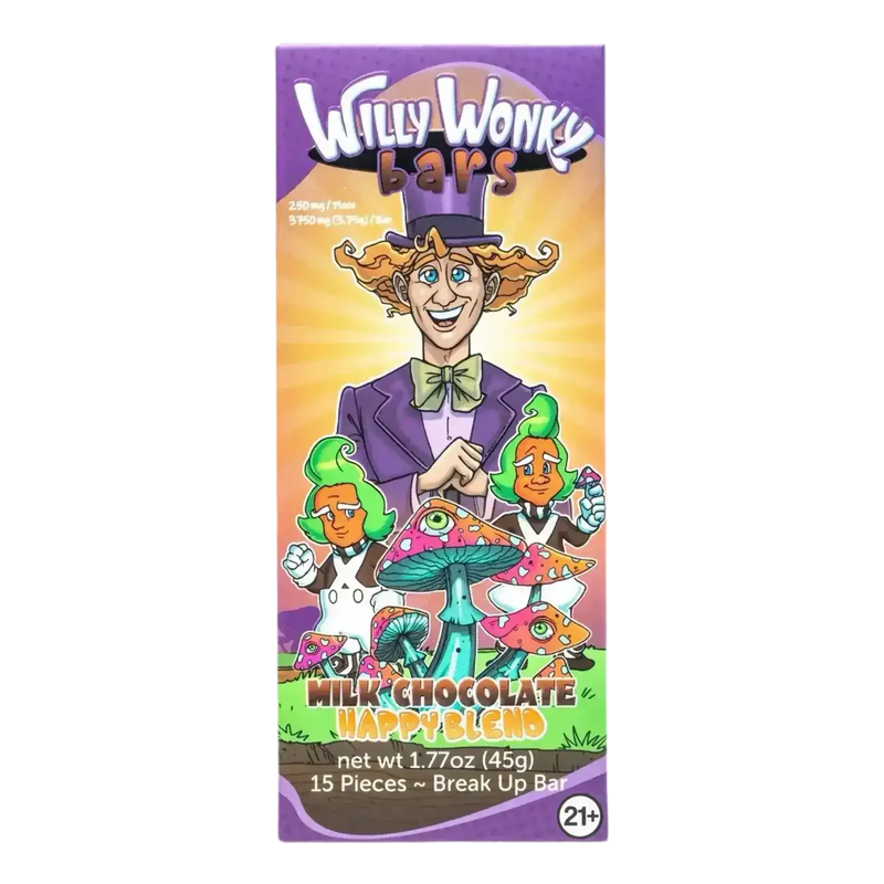 Willy Wonky Magic Mushroom Blend Chocolate Bar Milk Chocolate Willy Wonky