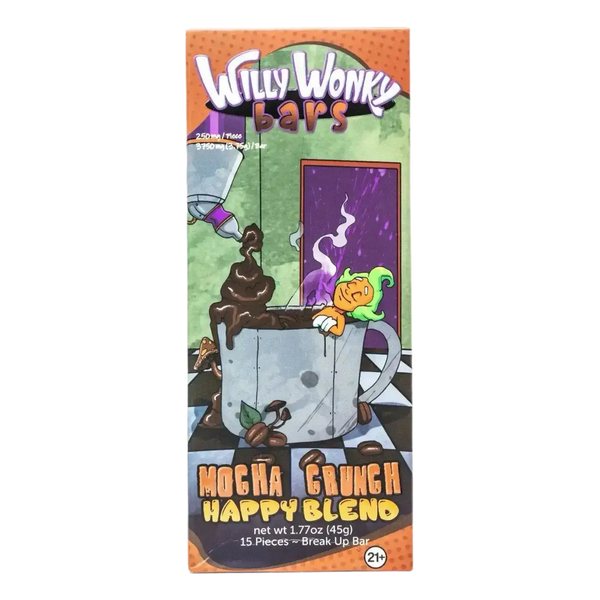 Willy Wonky Magic Mushroom Blend Chocolate Bar | Mocha Crunch Willy Wonky
