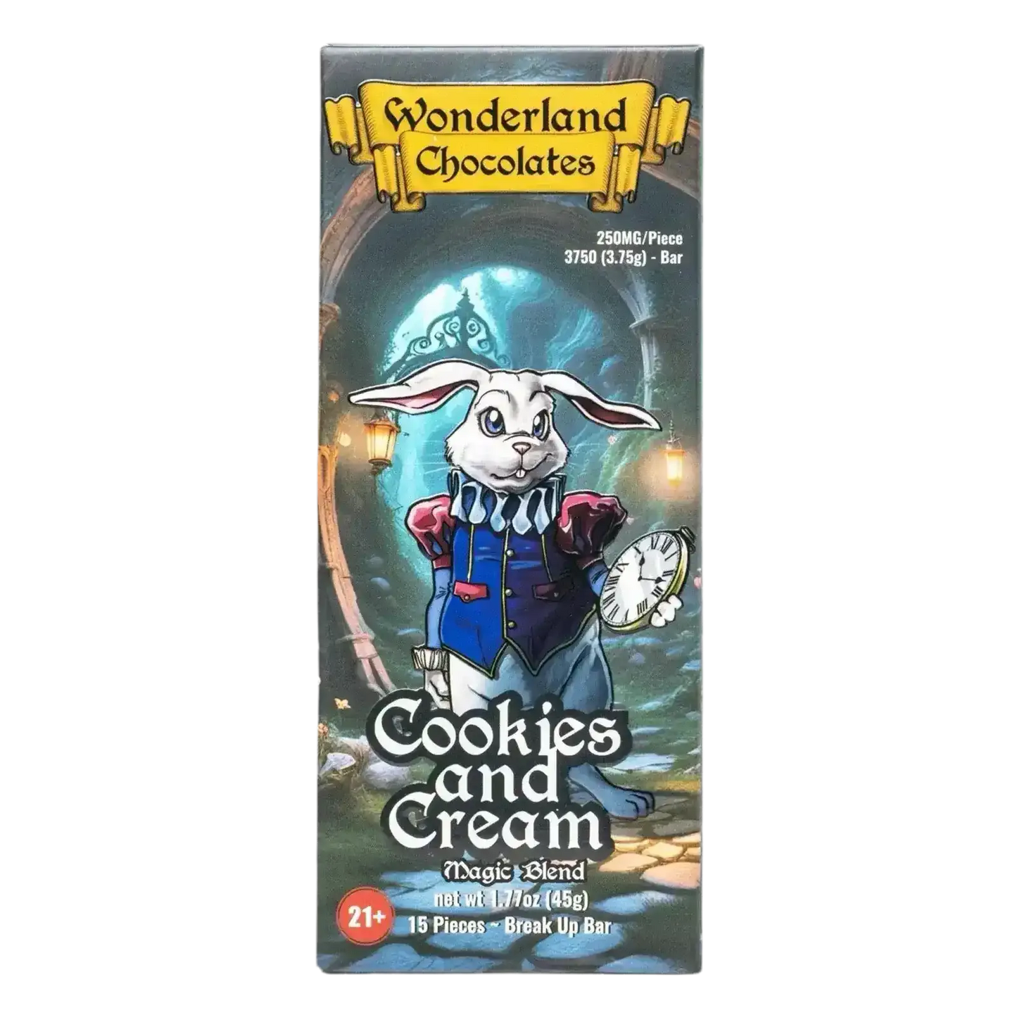 Wonderland Magic Mushroom Blend Chocolate Bar | Cookies and Cream Wonderland