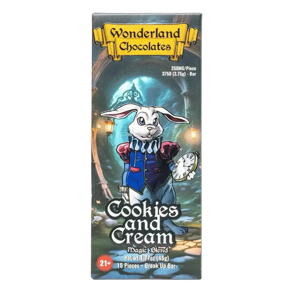 Wonderland Magic Mushroom Blend Chocolate Bar | Cookies and Cream Wonderland