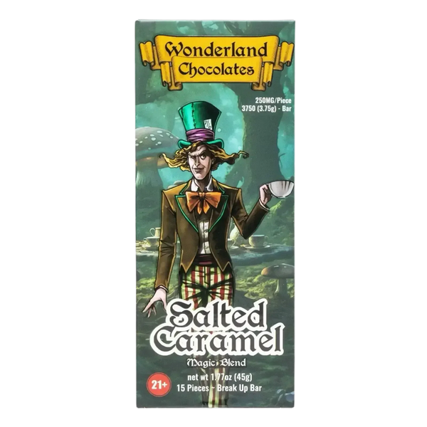 Wonderland Magic Mushroom Blend Chocolate Bar Salted Caramel Wonderland