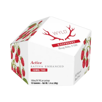 Wyld Delta 9 Gummies | Raspberry | Sativa Super Greens Hemp Co