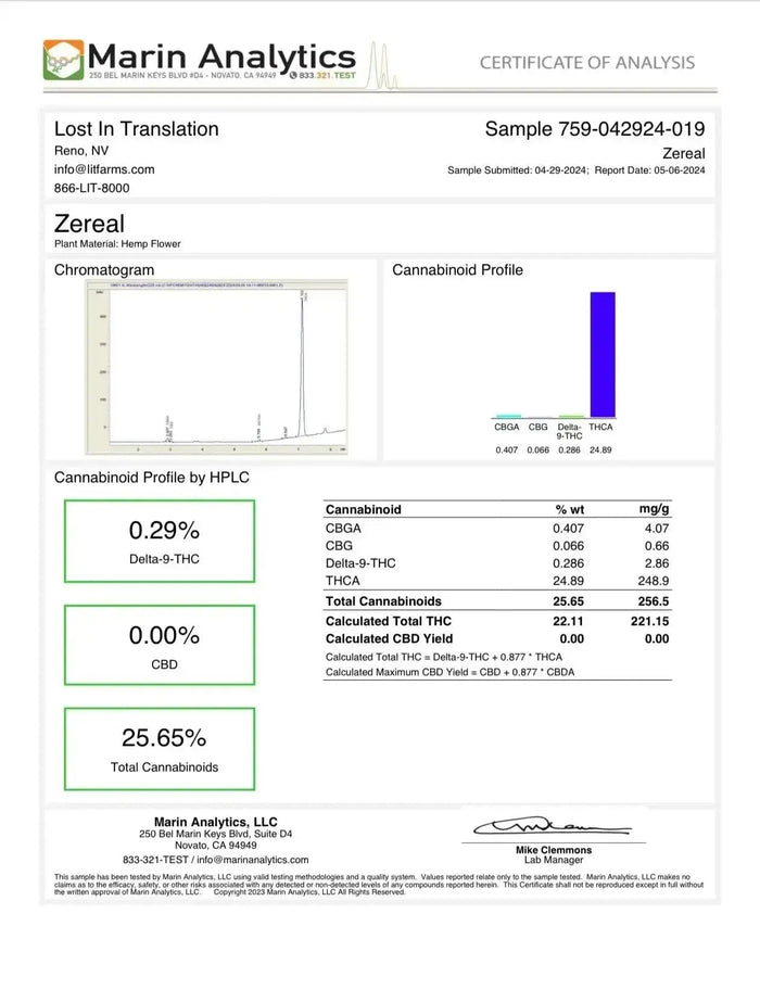 Zereal Smalls THCa Flower supergreenshempco