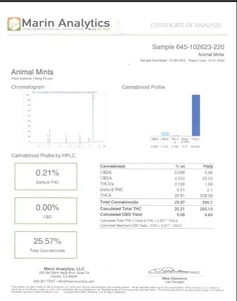 Animal Mints Smalls THCa Flower Ounce supergreenshempco