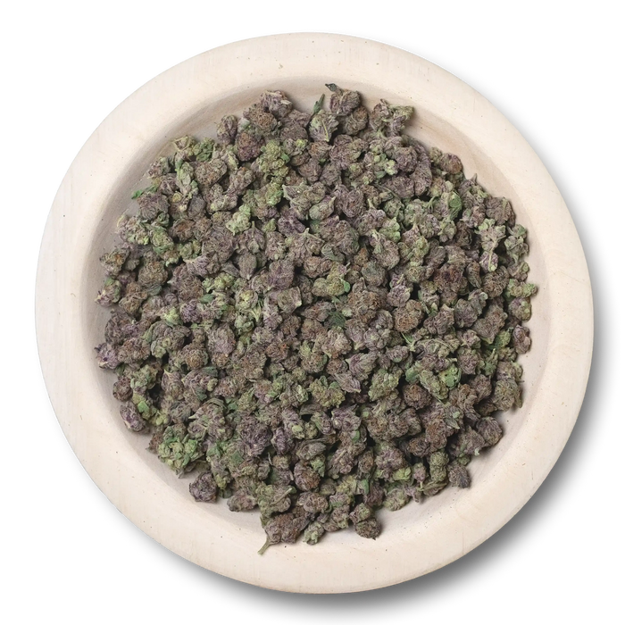 Purple Tesla Smalls THCa Flower bowl