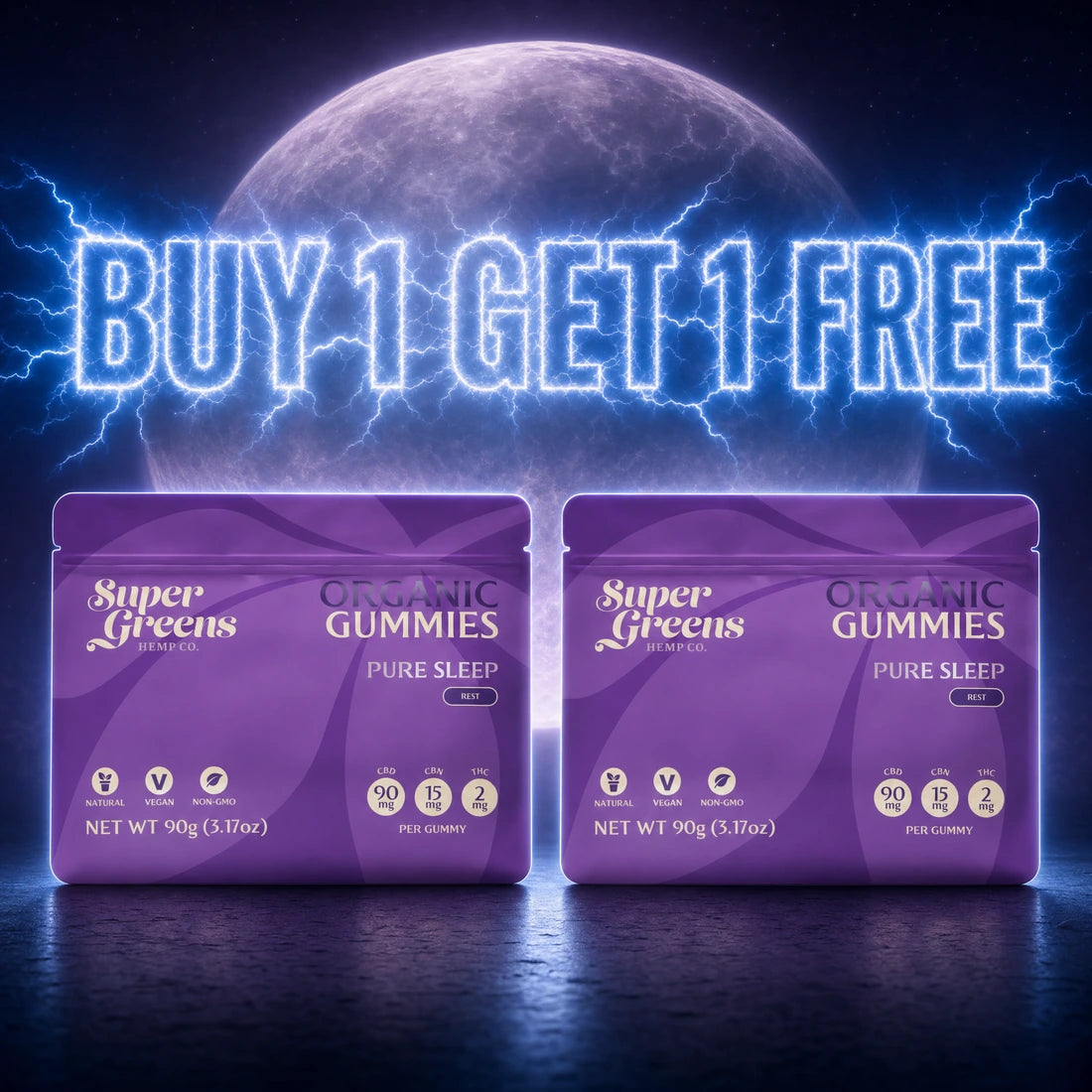 200mg Rosin Gummies (20ct) | 10mg Sleep Gummies | Super Greens